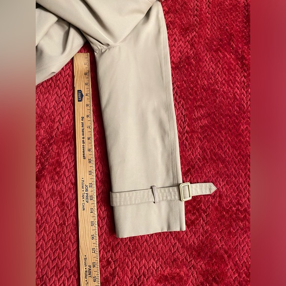 Misty Harbor Trench Coat Hooded Beige Kahaki Long Belted Jacket Women’s 12 Vtg - Picture 7 of 16